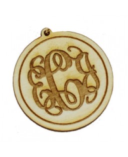 Monogram Yazılı Ahşap Kolye