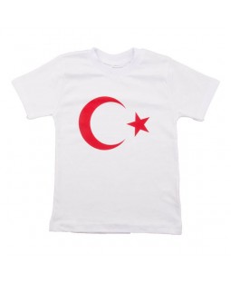 Ay Yıldız Beyaz Tshirt