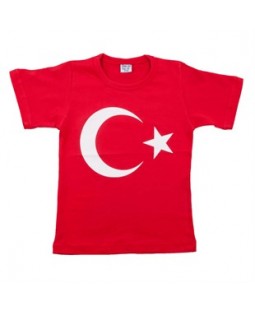 Ay Yıldız Kırmızı Tshirt (Çocuk)