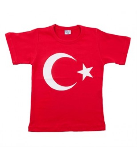 Ay Yıldız Kırmızı Tshirt (Çocuk)