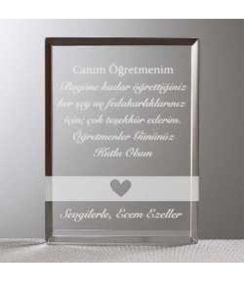 Öğretmenlere Özel Akrilik Ödül